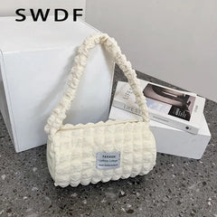 Canvas Shoulder Bag for Women Casual Handbag Small Tote Bag
