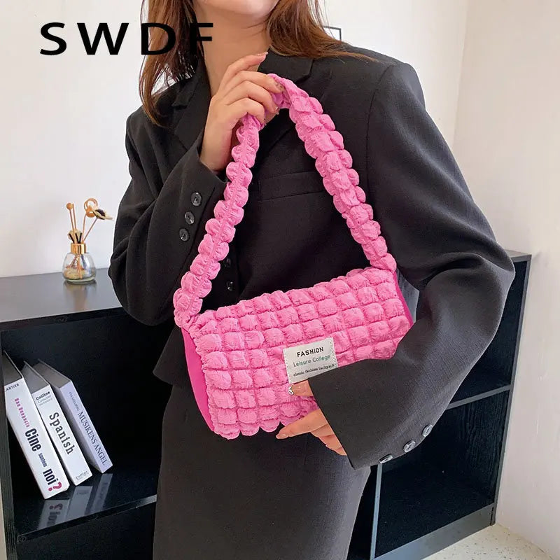 Canvas Shoulder Bag for Women Casual Handbag Small Tote Bag