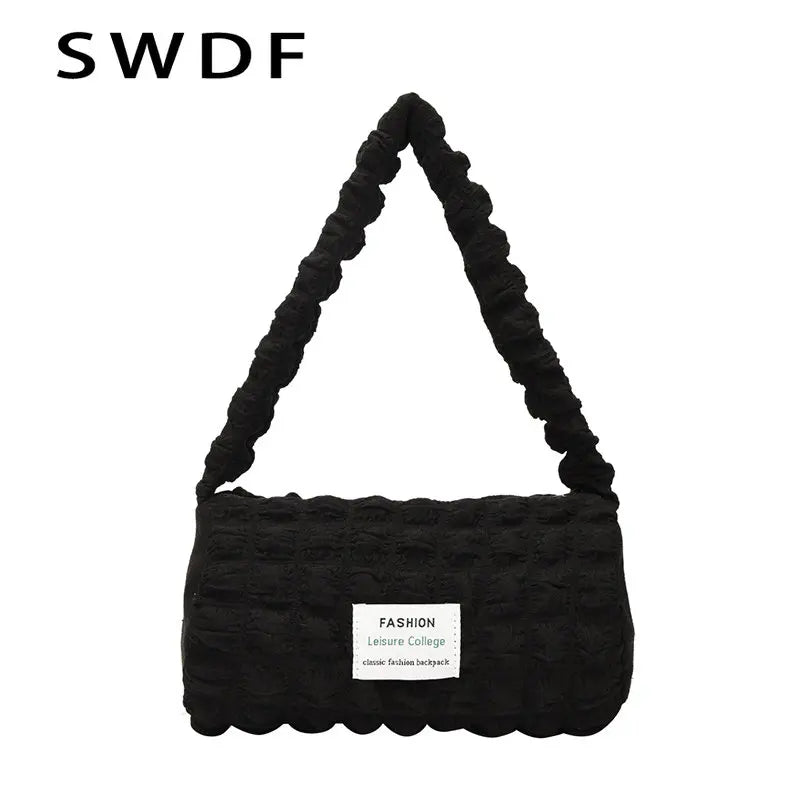 Canvas Shoulder Bag for Women Casual Handbag Small Tote Bag