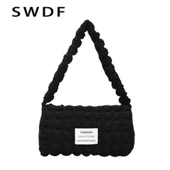 Canvas Shoulder Bag for Women Casual Handbag Small Tote Bag