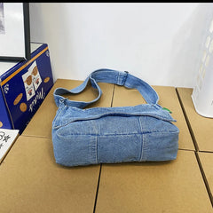 Denim Canvas Bag For Women Girls Large Messenger Bags Women