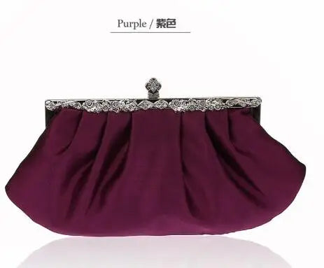 Solid Red Evening Bags Women Wedding Clutches Lady Party Tote Purse