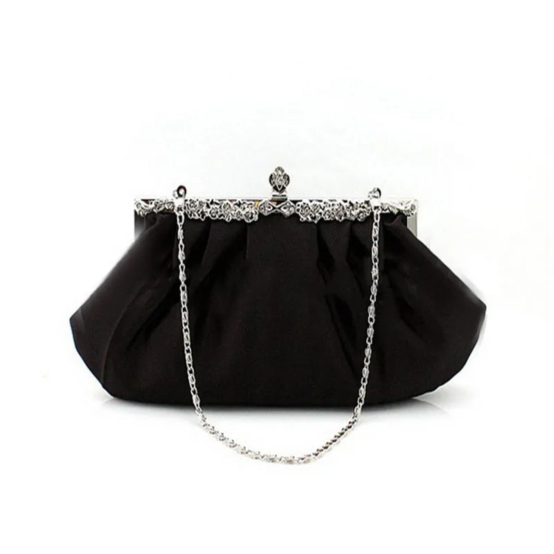 Solid Red Evening Bags Women Wedding Clutches Lady Party Tote Purse