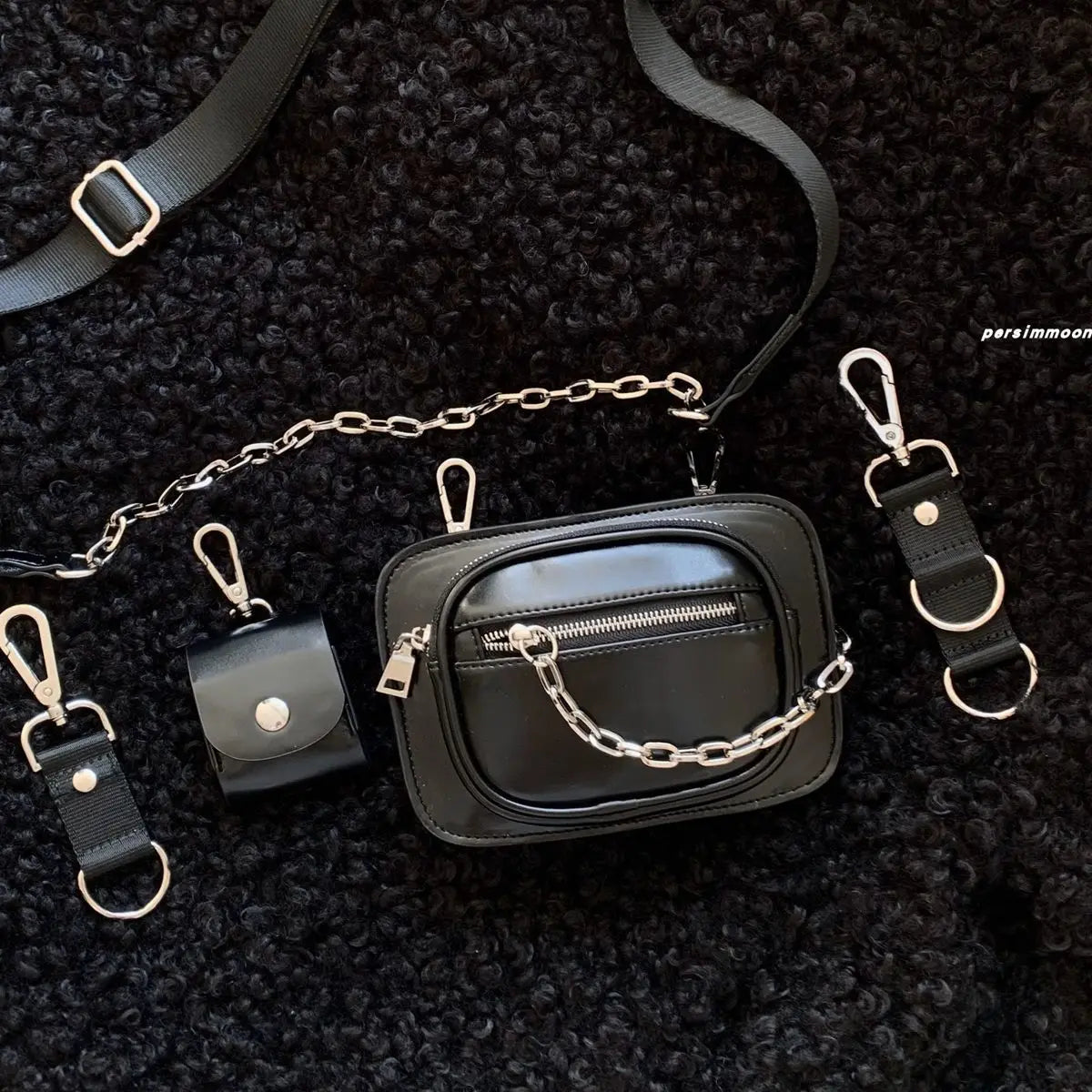 Women Small Shoulder Bags PU Leather Chain Flap Crossbody Bag