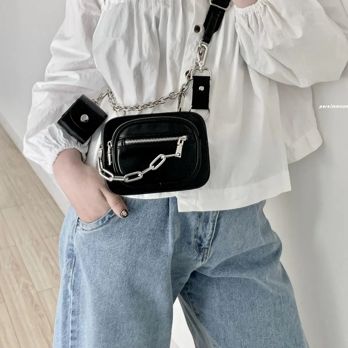 Women Small Shoulder Bags PU Leather Chain Flap Crossbody Bag