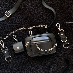 Women Small Shoulder Bags PU Leather Chain Flap Crossbody Bag