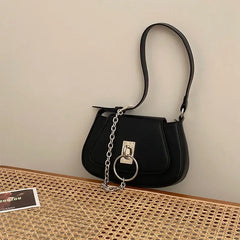 Women Chain Handbags Solid PU Leather Ladies Flap Shoulder Messenger Bag