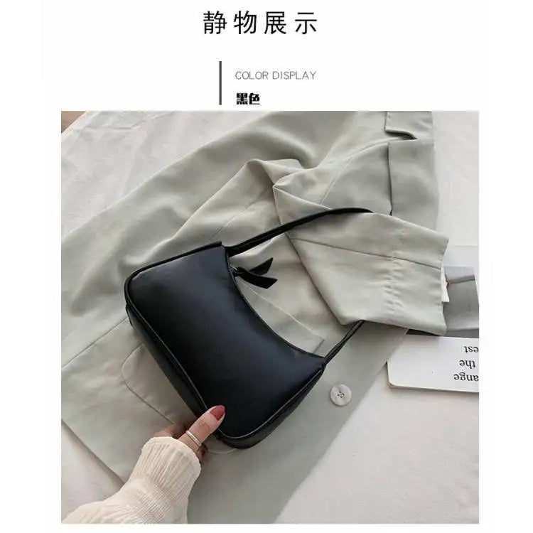 Women Small Handbags Soft PU Leather Ladies Armpit Shoulder Bags Vintage Girls
