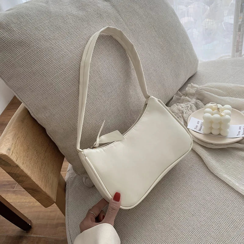 Women Small Handbags Soft PU Leather Ladies Armpit Shoulder Bags Vintage Girls