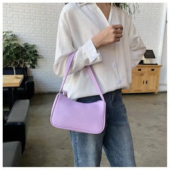 Women Small Handbags Soft PU Leather Ladies Armpit Shoulder Bags Vintage Girls