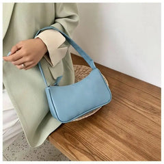 Women Small Handbags Soft PU Leather Ladies Armpit Shoulder Bags Vintage Girls