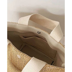 Women Beach Shoulder Bag Top-handle Casual Tote