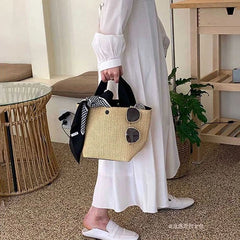 Women Beach Shoulder Bag Top-handle Casual Tote