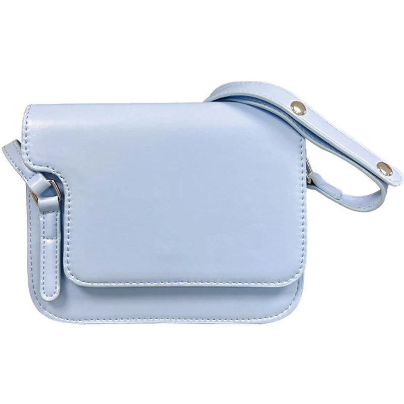 Women's PU Leather Shoulder Bag Small Tote Square Handbag