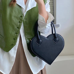 Vintage Love Heart Shoulder Bag Small Tote Purse