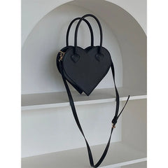 Vintage Love Heart Shoulder Bag Retro Small Tote Purse
