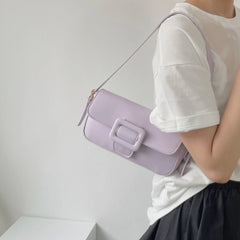Women's Underarm Bag Retro Solid Armpit Shoulder Bags PU Leather Handbags
