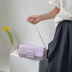 Women's Underarm Bag Retro Solid Armpit Shoulder Bags PU Leather Handbags
