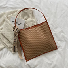 Pleated Shoulder Bag High Capacity Handbags Women Crossbody Tote Bags