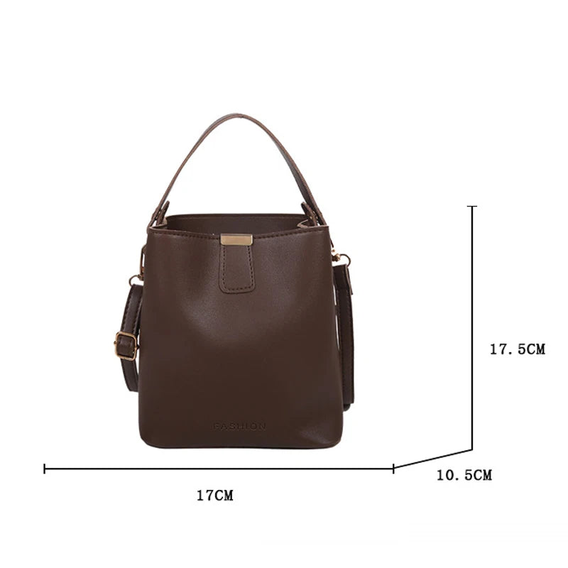 PU Leather Shoulder Bag Handbags Casual Ladies Tote Female Bucket