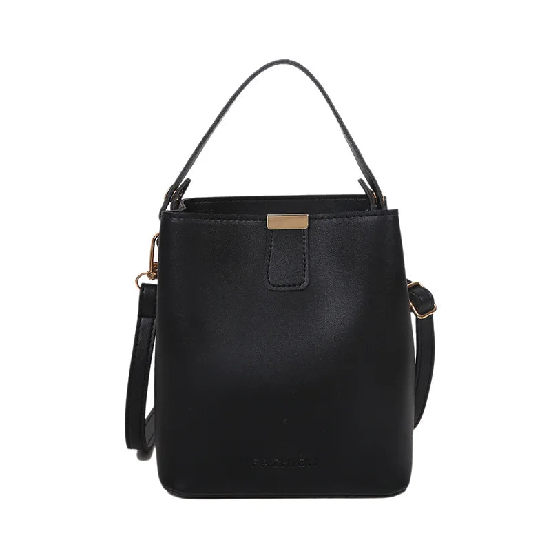 PU Leather Shoulder Bag Handbags Casual Ladies Tote Female Bucket