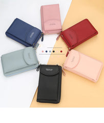 Women's Small Crossbody Shoulder Bag PU Leather Mini Handbag with Phone Pocket