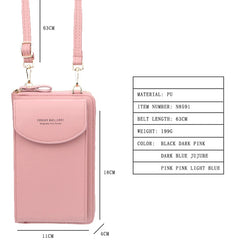 Small Crossbody Bag for Women Ladies Pu Leather Mini Handbags Phone Pocket