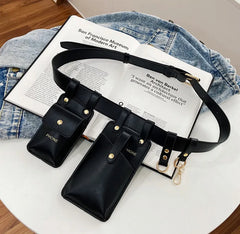 Waist Bag Bag For Women Saddle Bag PU Leather Fanny Pack Bananka Shoulder Bag