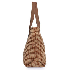 Corduroy Tote Bag Lady Shoulder Handbag Large Shopper Bag