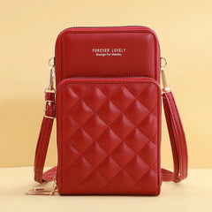 Diamond Lattice Shoulder Bag for Women Small Crossbody Messenger Clutch