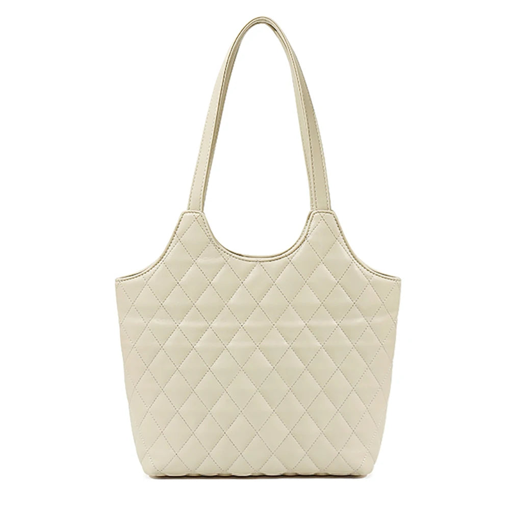 Diamond Plaid Women Shoulder Bags Solid All-match Commuter Underarm Bag