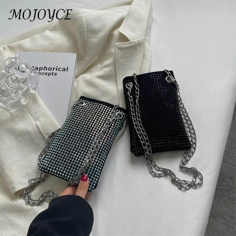 Rhinestone Shoulder Bag Evening Clutch Women Wedding Underarm Bag
