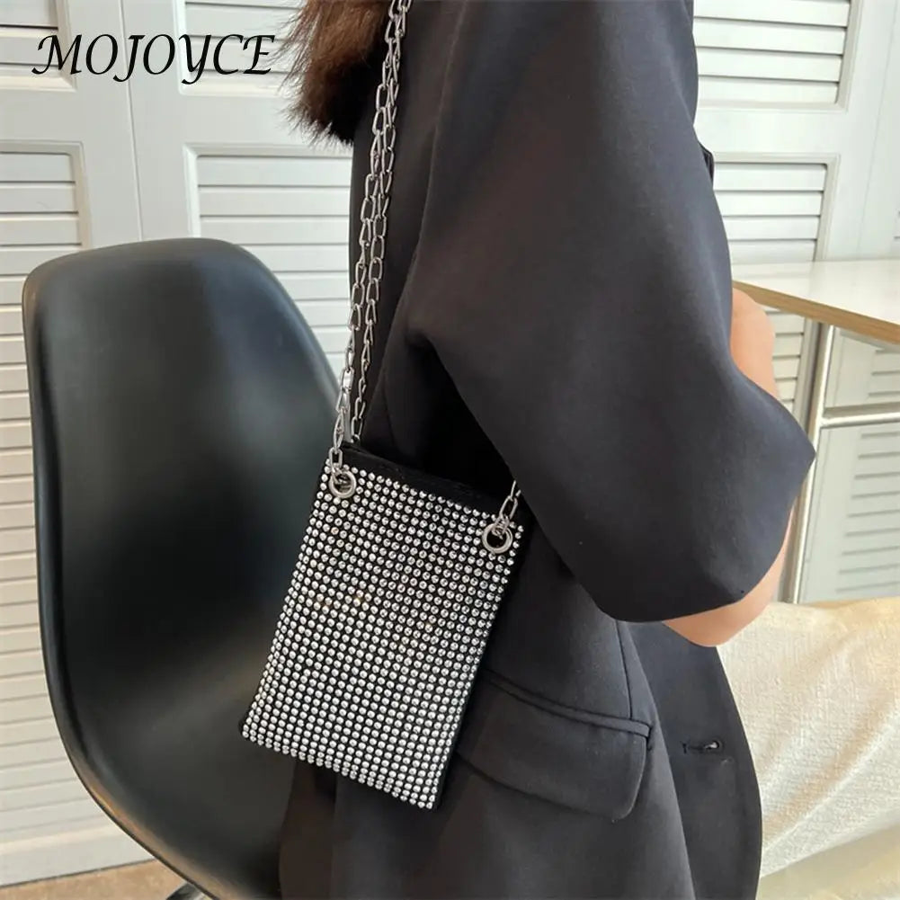 Rhinestone Shoulder Bag Evening Clutch Women Wedding Underarm Bag