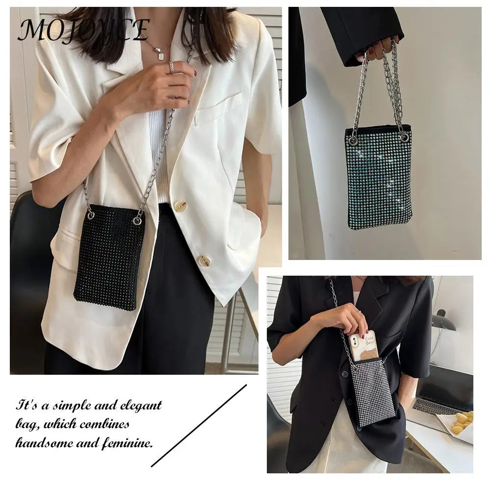 Rhinestone Shoulder Bag Evening Clutch Women Wedding Underarm Bag