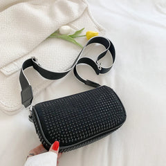 Diamond Rhinestones Shoulder Bag Small Crossbody Purse Zipper