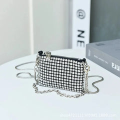Diamonds Evening Clutch Bag Women Pillow Small Tote Handbag Shoulder Messenger B