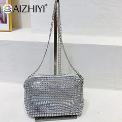 Diamonds Rhinestones Shoulder Bag Chain Crossbody Tote for Women