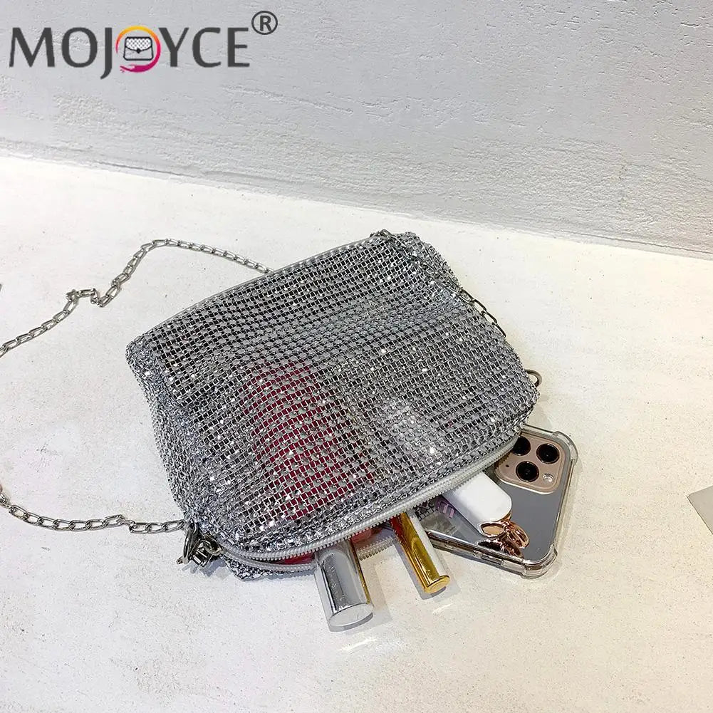 Diamonds Shoulder Bags Rhinestones Chain Crossbody Totes for Women