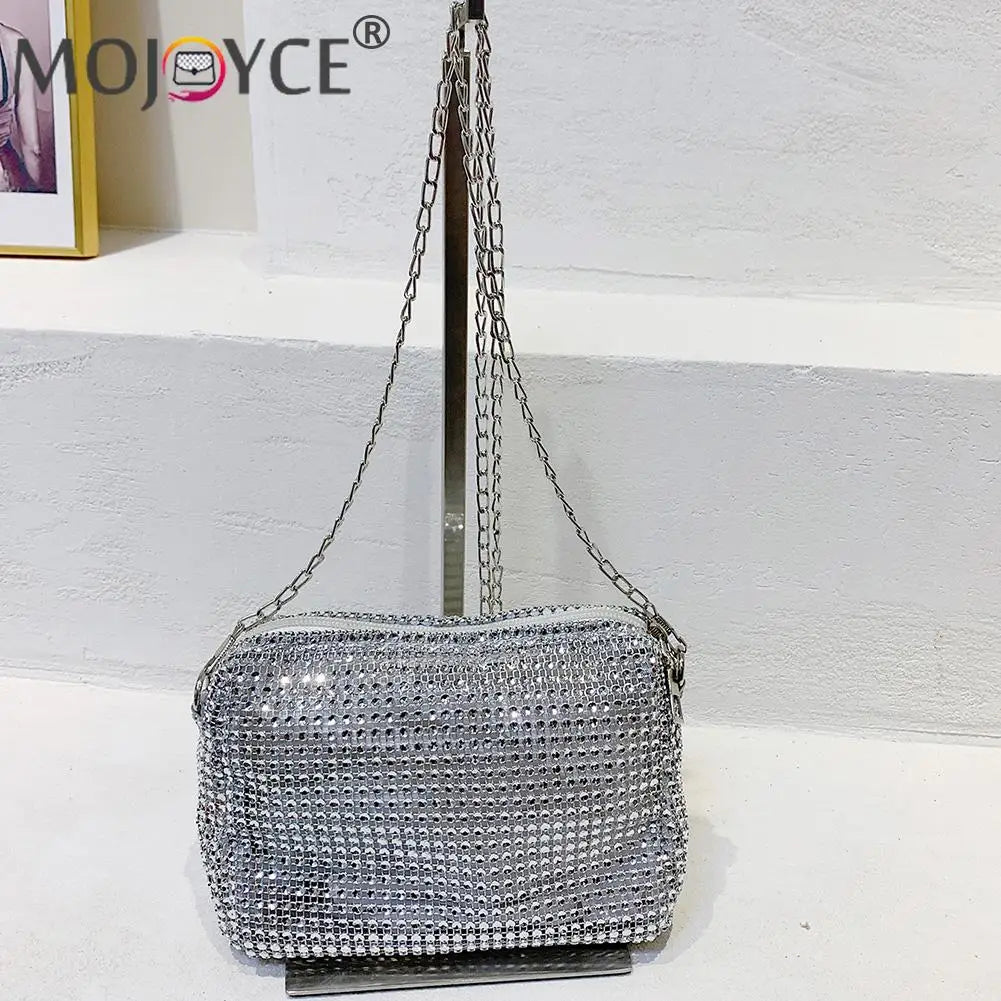 Diamonds Shoulder Bags Rhinestones Chain Crossbody Totes for Women