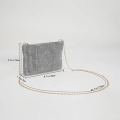 Diamonds Shoulder Crossbody Bag Rhinestones Wedding Party Chain Clutch