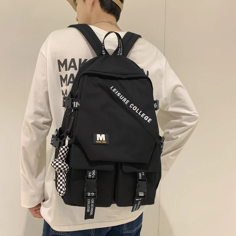 Waterproof Nylon Backpack High Student School Bag Teenage Girls Backpacks