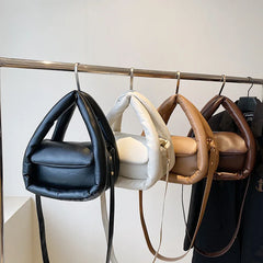 Quilted Crossbody Bag for Women Cotton Padded Space Tote Clutch