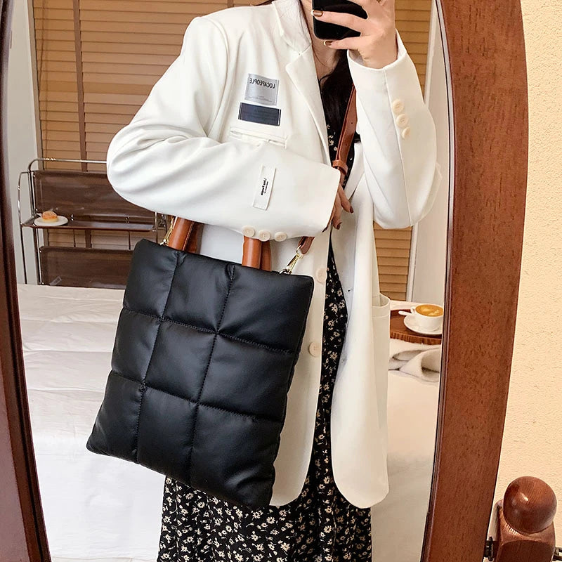 Women's Rhombus Shoulder Bag Large Capacity Crossbody Satchel