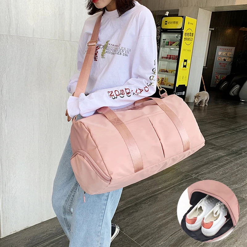 Nylon Waterproof Large Tote Handbag for Women Travel Gym Bag
