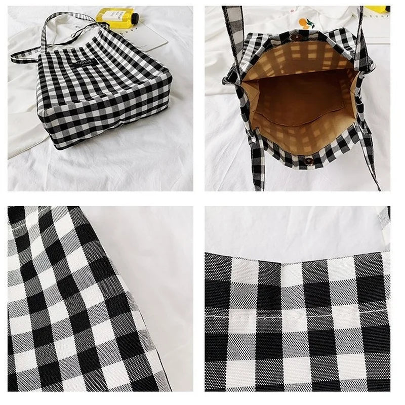 Durable Women Student Cotton Linen Shoulder Bag