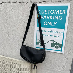 Solid Shoulder Bag for Women Pu Leather Female Pillow Tote Zipper Purse