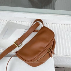 Solid Shoulder Bag for Women Pu Leather Female Pillow Tote Zipper Purse