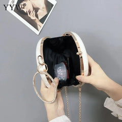 Round Evening Clutch Famous Bags For Women Big Ring Handbag