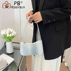 Evening Bags Gradient Women Shoulder Bags Leather Female Armpit Handbag