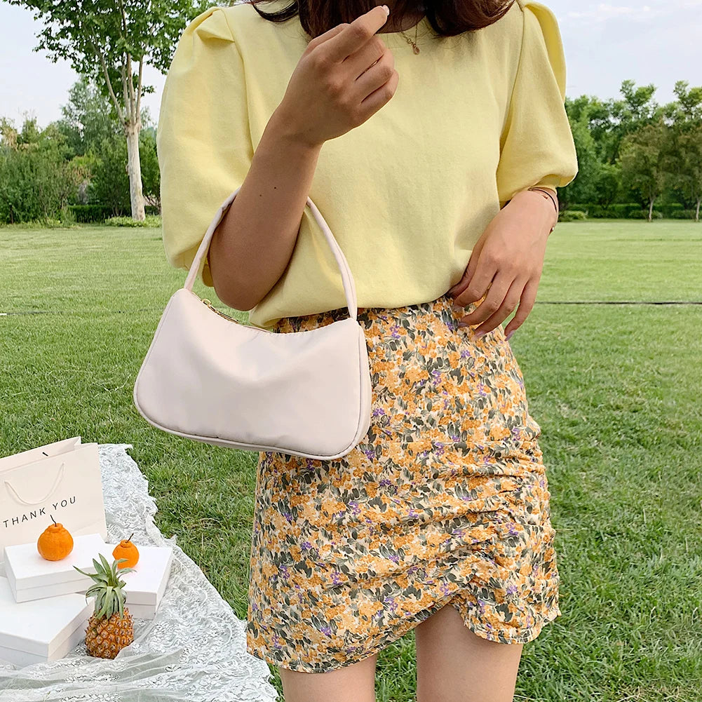 Nylon Women's Handbag Totes Casual Solid Underarm Shoulder Bags